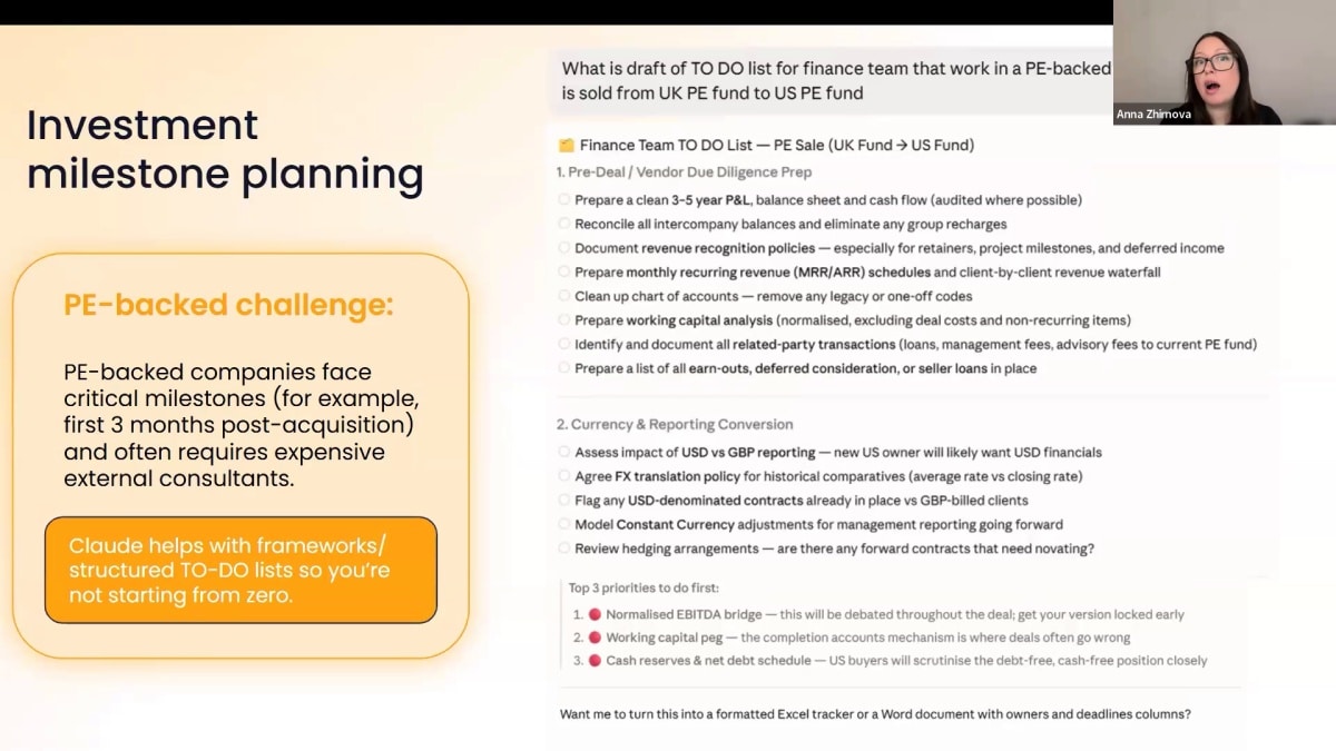 From novice to confident user: AI for PE-backed finance